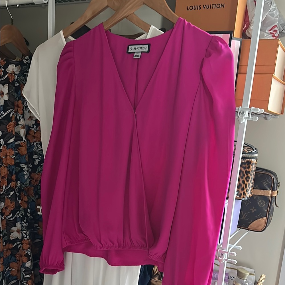 Sam & Jess. Pink, Magenta Women's Blouse